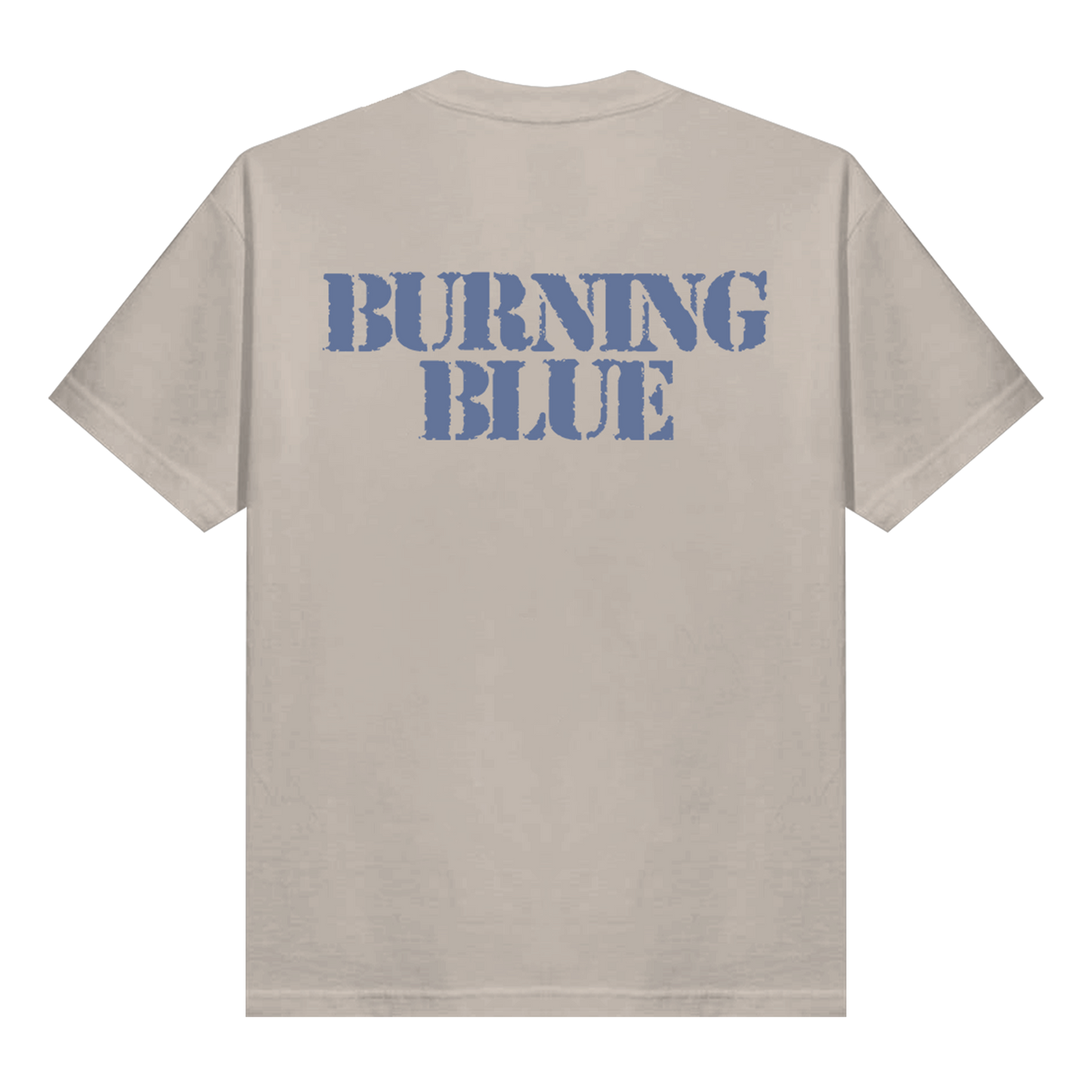 PORTRAIT BURNING BLUE TEE - SAND/BLUE