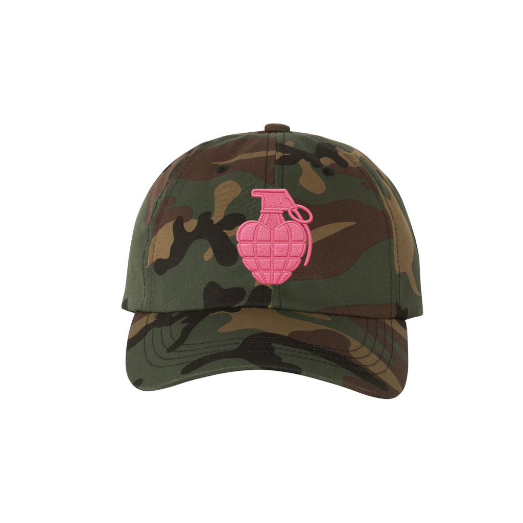 Heart Grenade Green Camo Hat