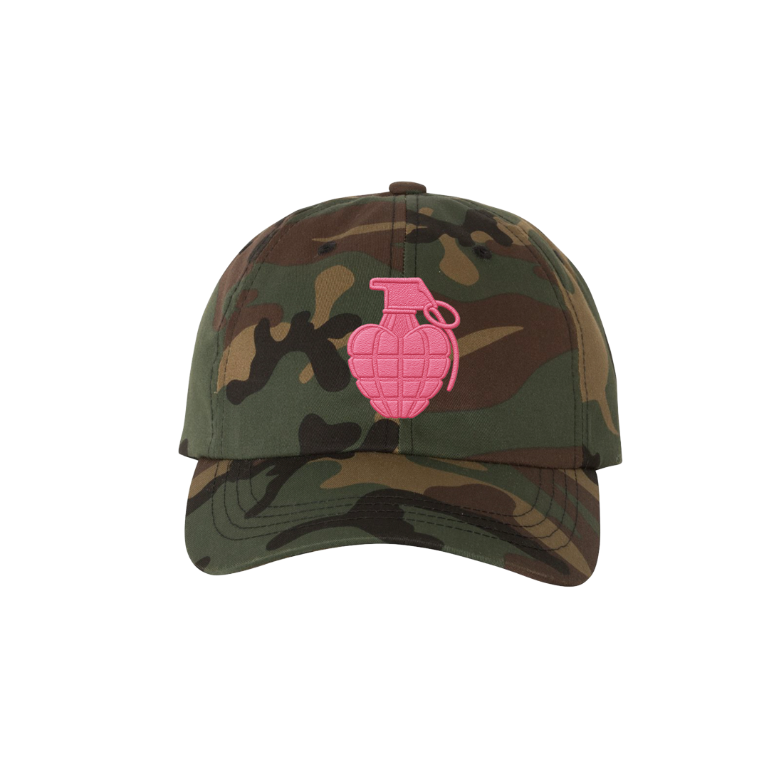 Heart Grenade Green Camo Hat