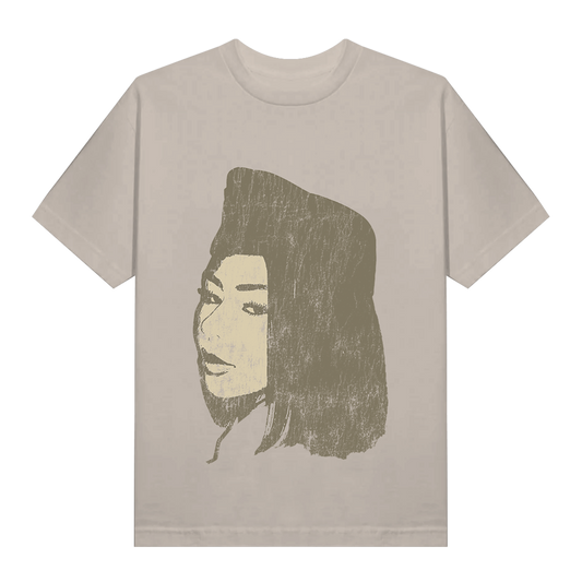 PORTRAIT BURNING BLUE TEE - SAND/SAND