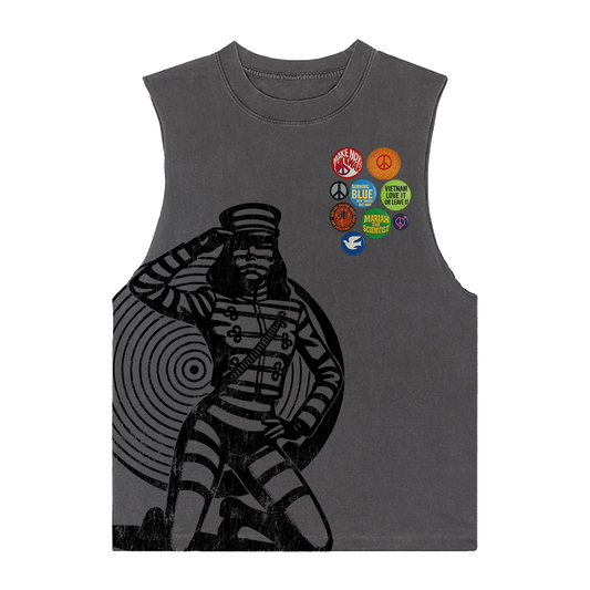 TARGET CUT SLEEVE TEE - VINTAGE BLACK