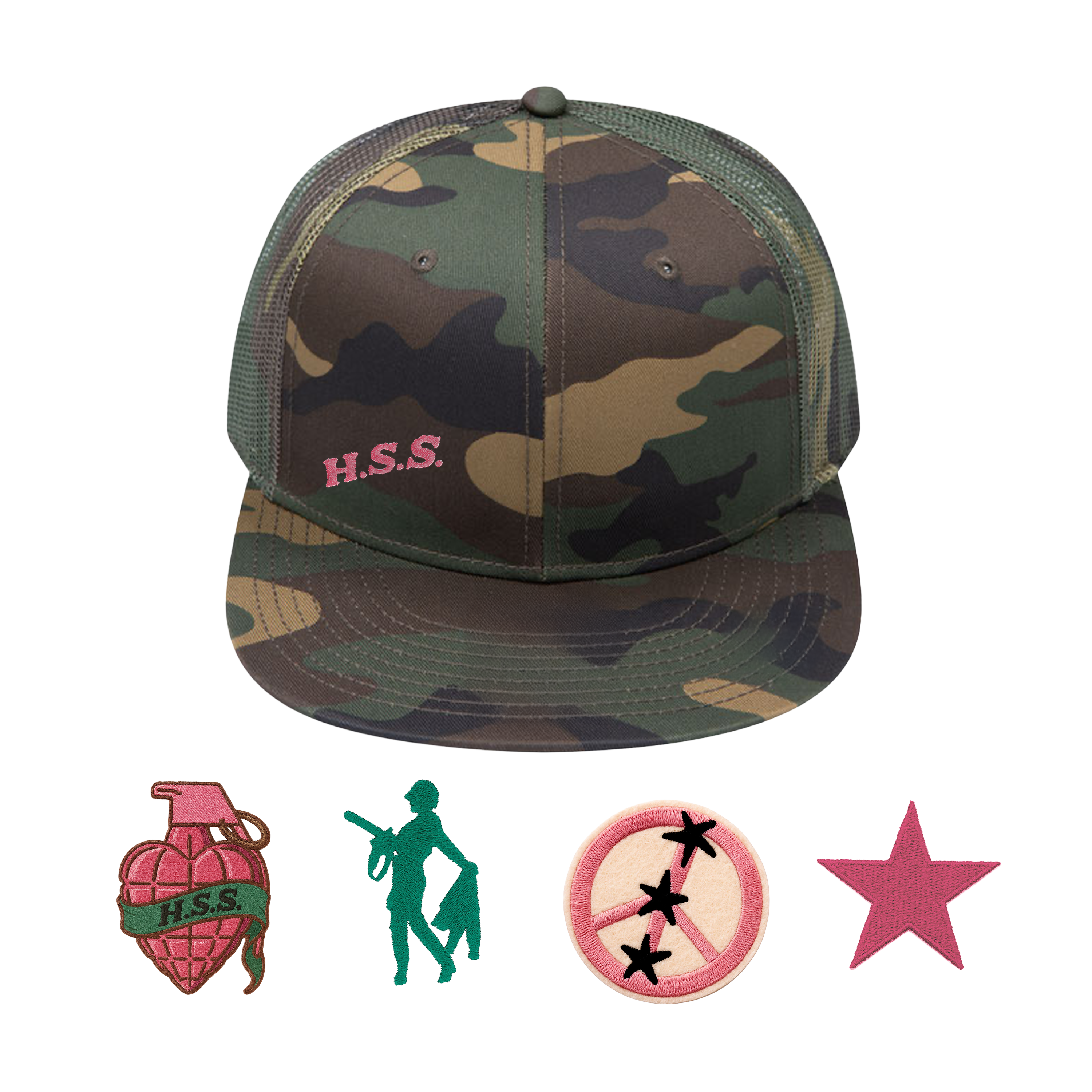 H.S.S. Camo Patch Hat and Patch Pack