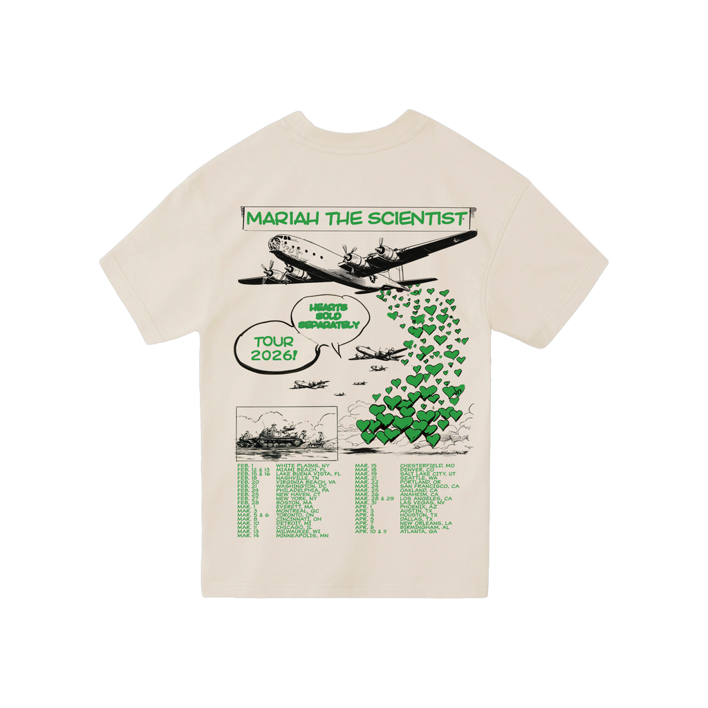 Comic Tour Tee - Natural - back with 2026 tour dates