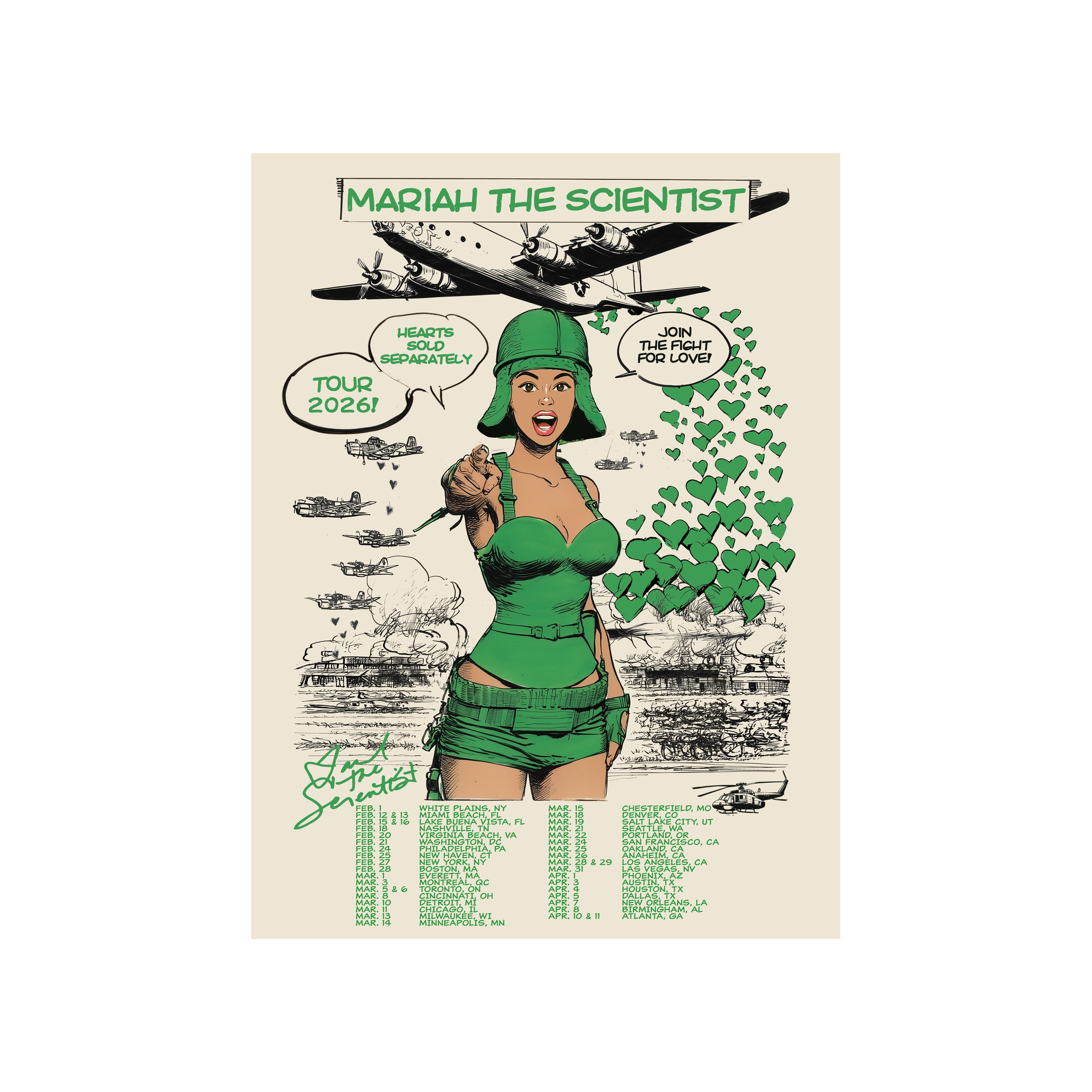HSS Comic Tour Poster 2026 18x24 - full art