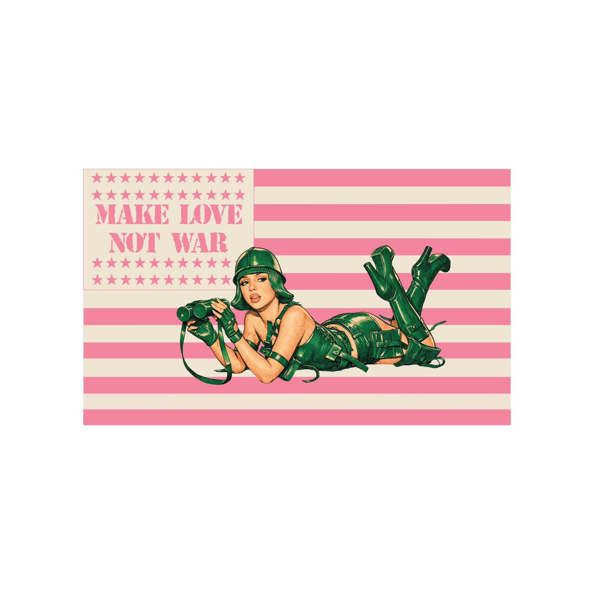 HSS Soldier Flag 3x5' - Make Love Not War